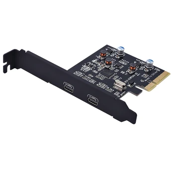 

PPYY NEW -Super Speed Usb 3.1(10Gbps) Pci Express Card Pci-E 2 Port Pci Express Expansion Card Power Connector for Desktops Pc