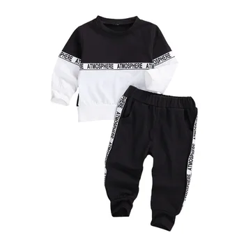

1-4T Toddler Kid Baby Girl Boy Clothes set Long Sleeve Sweatshirt Top Pant suit Cute Sweet tracksuit Fashion Outfit Streetwear