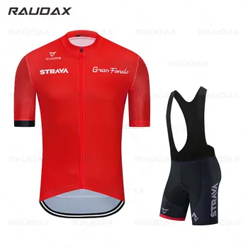 

STRAVA 2020 New Men's Quick-drying and Breathable Cycling Jersey Set In Summer Solid Color Short Sleeve Bicycle Clothing