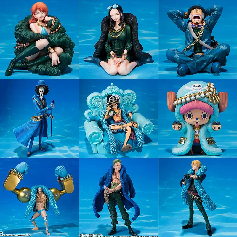 Anime One Piece Figure Toy Anniversary Ver Luffy Zoro Chopper Sanji Robin Franky Usopp Nami Brook Action Figure Model Gift Action Figures Aliexpress