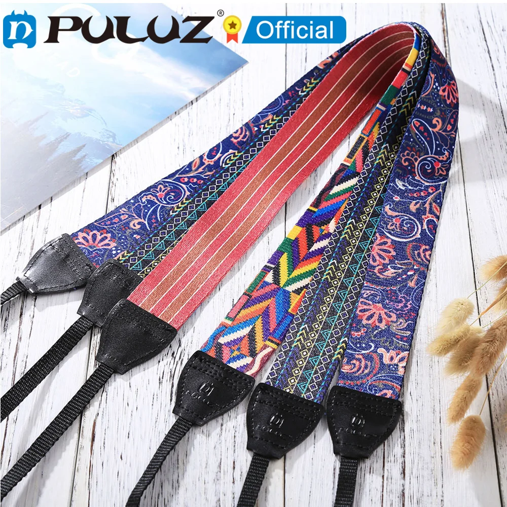 PULUZ Camera Neck Shoulder Strap Belt for SLR DSLR Camera Durable For Nikon Canon Sony Retro Ethnic Style Camera Strap Band - ANKUX Tech Co., Ltd
