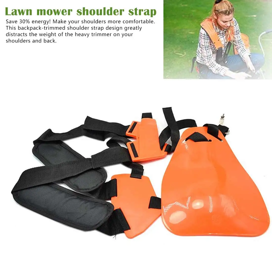 

The strap is black and yellow Shoulder strap Chest Convenient double-breasted shoulder strap Used in brush cutter mowers