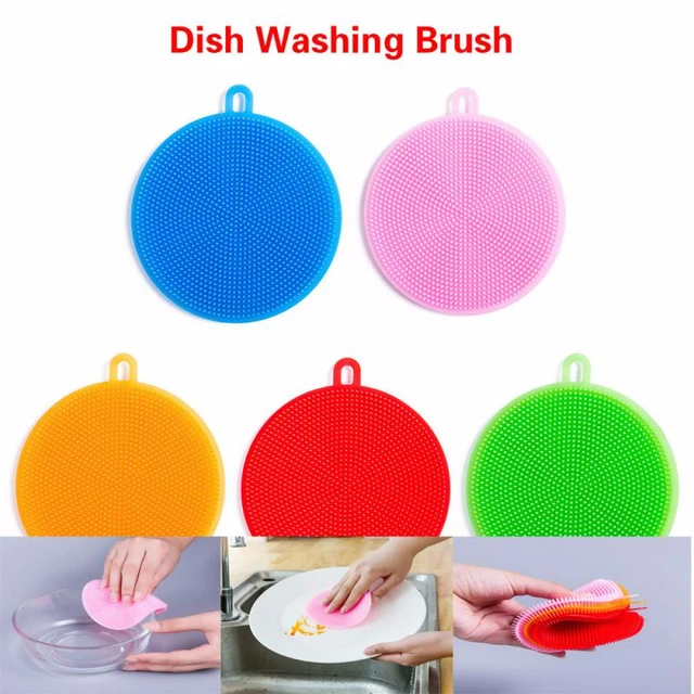 Silicone Dishwashing Tools Kitchen Cleaning Brush - Silicone Dish Washing  Sponge - Aliexpress