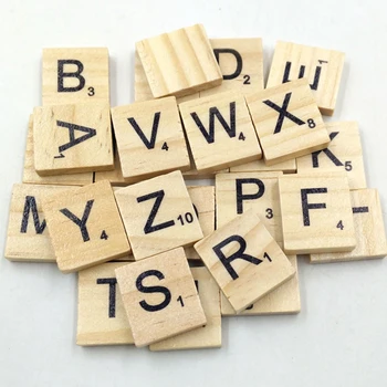 

Wooden Scrabble Tiles Black Letters Numbers For Crafts Wood Alphabets Blocks Toys Wholesale prices Krystal