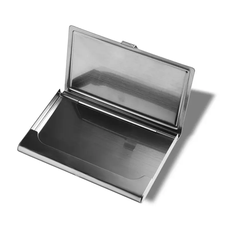 Pocket Stainless Steel& Metal Business Card Holder Case ID Credit Wallet Silver