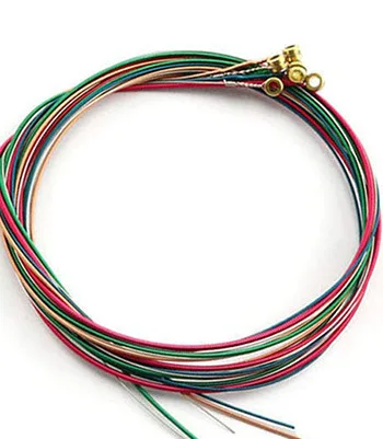 6pcs Colorful 6 шт./компл. Акустическая гитара линейка для регулировки струн стабильные Аксессуары Звук народный прочный для музыкальных инструментов электрический бас красочный - Цвет: 6pcs Colorful