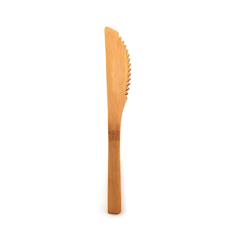1Pc Bamboo Knife 3 шт. Набор бамбуковых столовых приборов набор столовых приборов Partysu стиль бандажная пряжка дизайн столовые приборы нож вилка ложка 0 отходов столовая посуда - Цвет: 1Pc Bamboo Knife