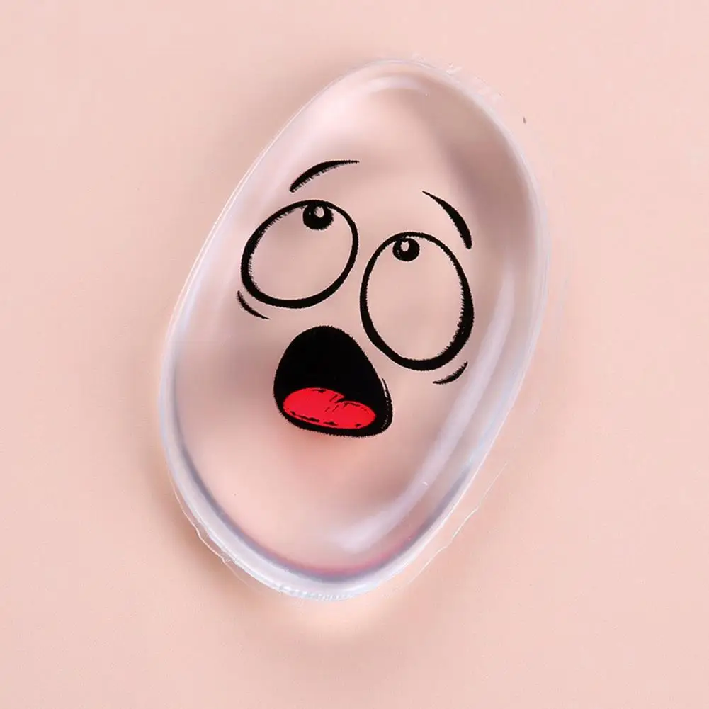 

1 Pcs Oval Patterns Silicone Makeup Puff Beauty Tool Jelly Style Puff Without Absorbing Powder Inventory Clearance Random Style