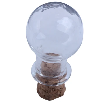 

Mini Glass Bottles Jars with Cork Wish Note Craft Bottle Pack of 10 Bulb Shape Clear