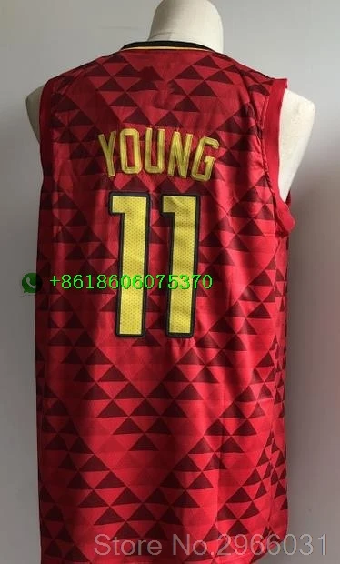 for men A+++ Качественная мужская одежда для взрослых#21 Dominique Wilkins 4 Spud Webb 11 Trae Young Jersey Atlanta - Цвет: for men