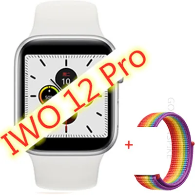 add Nylon strap IWO 12 Смарт-часы для женщин и мужчин серия 5 1:1 PCG+ ECG IP68 Водонепроницаемые Смарт-часы IWO12 для ios Iphone Android phone VS IWO 11/10 - Цвет: add Nylon strap