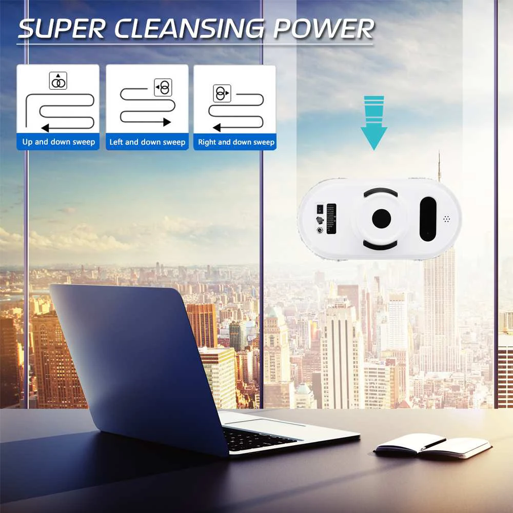 PUREROBO W-R3 Window Cleaners High Suction Smart Cleaning Robot For Outdoor/Indoor Windows Table Tile Ceiling Automatically 4