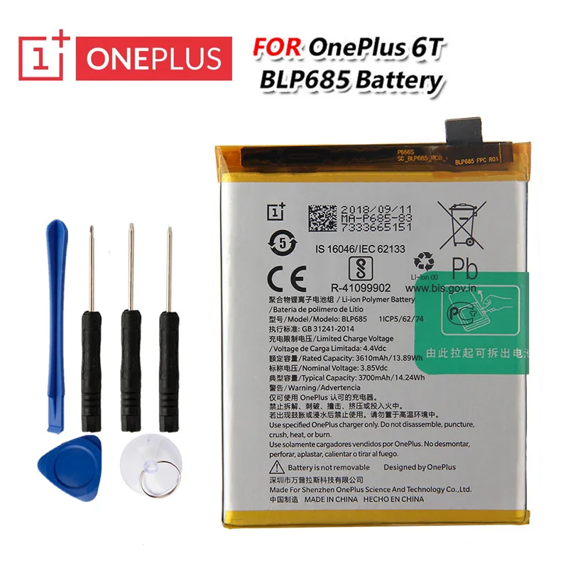 Original One Plus High Quality BLP685 Battery For OnePlus 6T A6010