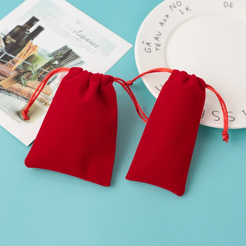 10 pezzi sacchetti coulisse in velluto confezioni regalo