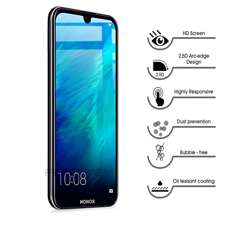 3 шт полное защитное стекло 5D для huawei Honor 7A 5,45 7C PRO 8A 8X8 S 8C 7S 7X 9X PRO EU защитное закаленное стекло