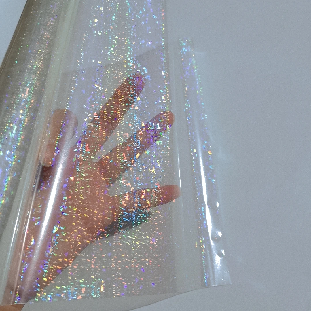 Holographic Plain Transparent Hot Stamping Foil 21cm X 120m/Lot DIY Package Box On Paper or Plastic hot stamping foil film