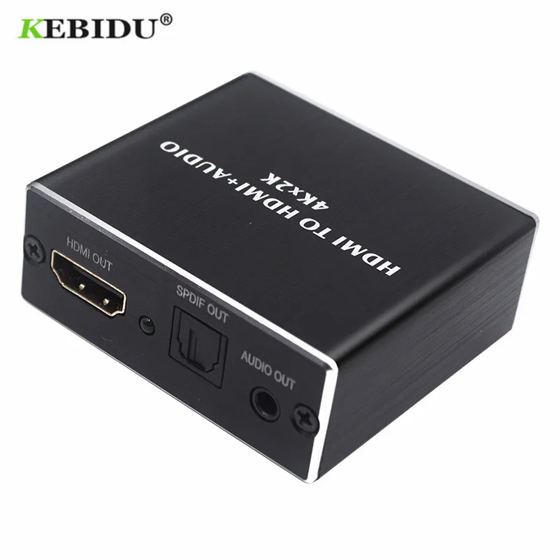 KEBIDU HDMI аудио экстрактор поддержка 4K x 2K к оптическому TOSLINK SPDIF+ 3,5 мм стерео аудио экстрактор конвертер HDMI аудио сплиттер