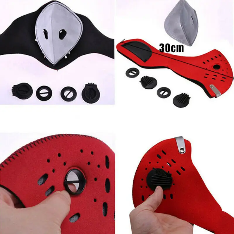 Маска с фильтром из активированного угля многоразовая маска для лица двойным