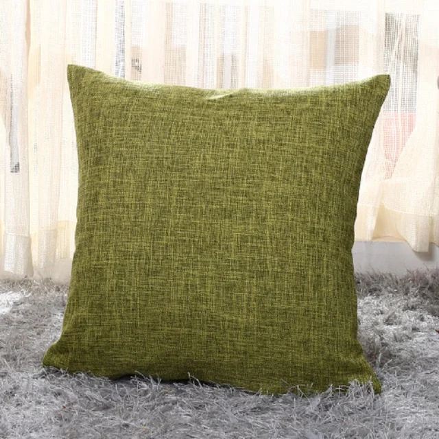Solid Linen Sofa Waist Cushion Cover 40*40/45*45/50*30/50*50/55*55/40*60cm Throw Pillowcase Office Home Decor Pillow Case Cojine 3