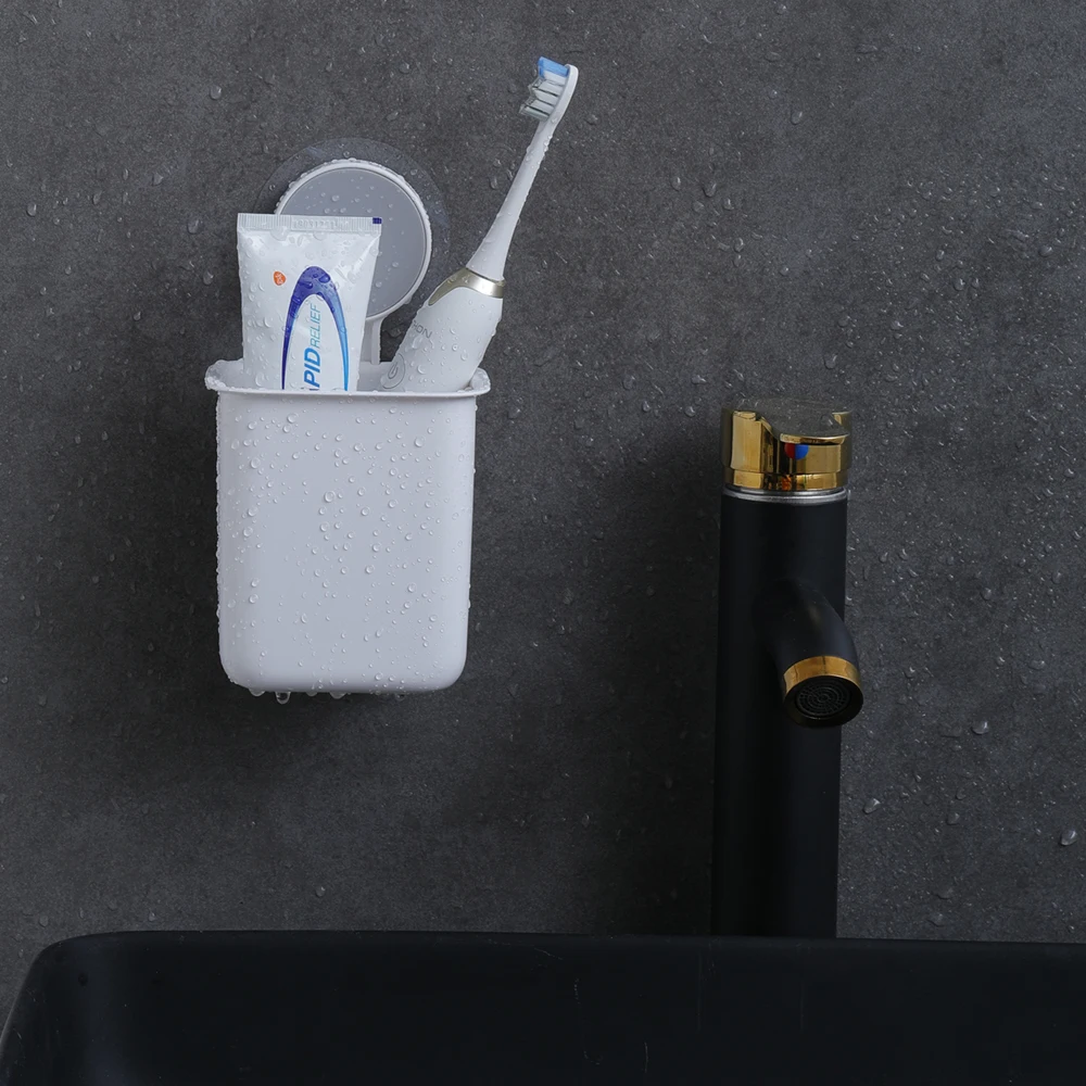 Bathroom Self Adhesive Shelf Toothbrush Rack Shower Caddy Soap Holder Wall Mounted Waterproof NO-Drilling Organizer Shelves