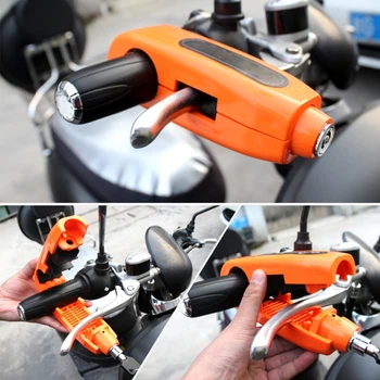 

Universal Motorcycle Lock Scooter Handlebar Safety Lock Brake Throttle Grip Anti Theft Protection Security Locks High Quality