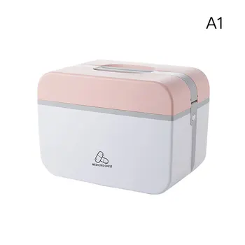

Portable Home First Aid Kit Medicine Storage Box Plastic Collection Organizer Boxes Container
