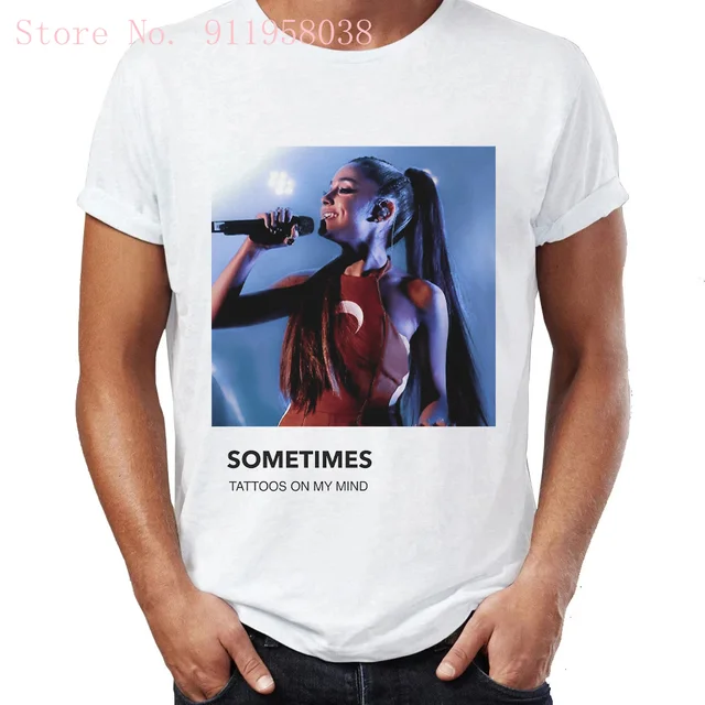 Kawaii Ariana Grande positions print Tshirt Harajuku sweet music singer cover t shirt oversized gothic punk women/men's T-Shirts 177 (18)