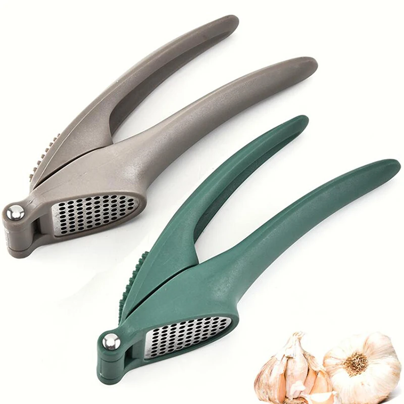 Gray&Green Garlic Press Kitchen Tools Multifunction Manual Pound Squeezer Quality Home Use