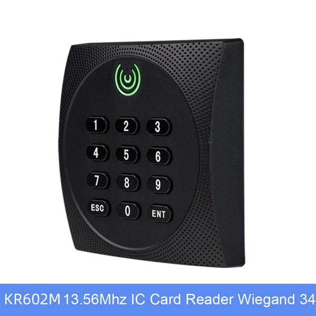 IP65 Waterproof Access Control Card Slave Reader Wiegand 26 34 Card for Door Access Control System Rfid IC Reader KR602E KR602M 13.56Mhz