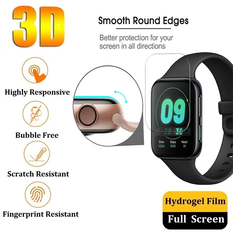 

TPU Hydrogel Film Guard For Oppo Watch 2 42mm 46mm Smart Watch Anti-fingerprint Screen Protector For Oppo Watch 2