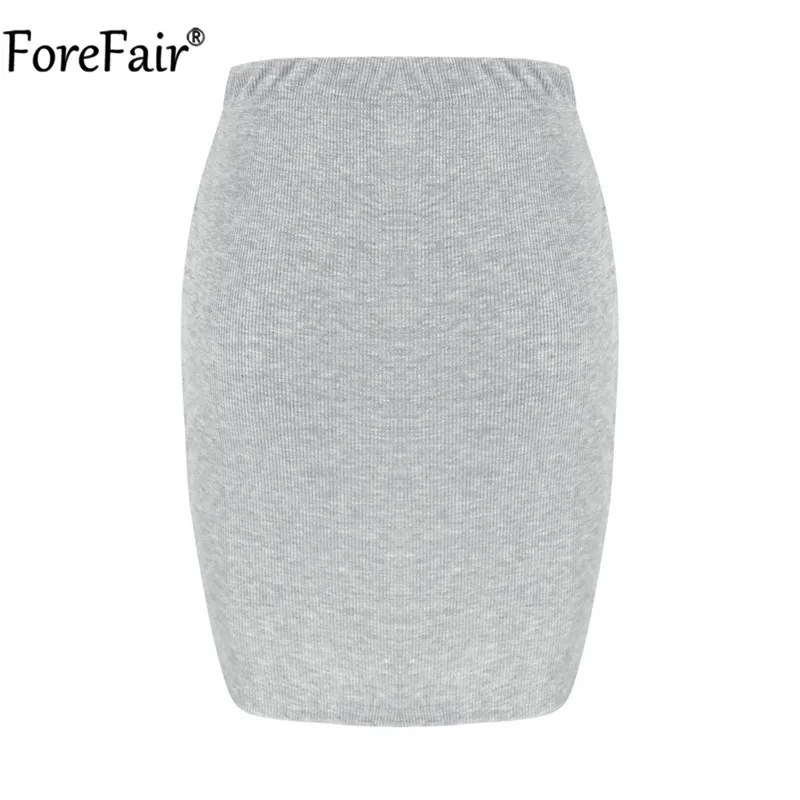 Forefair мини женская юбка карандаш Сексуальная Лето Осень Короткие повседневные облегающие офисные юбки