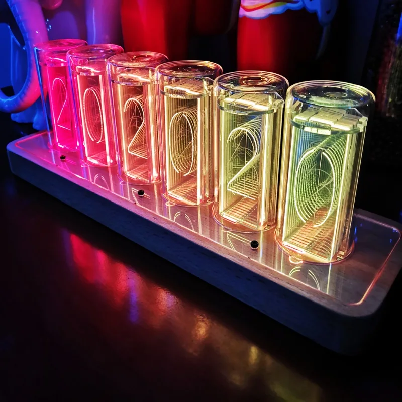 US $105.80 Time Tube Glow Tube Full Color Pseudo Glow Tube Clock