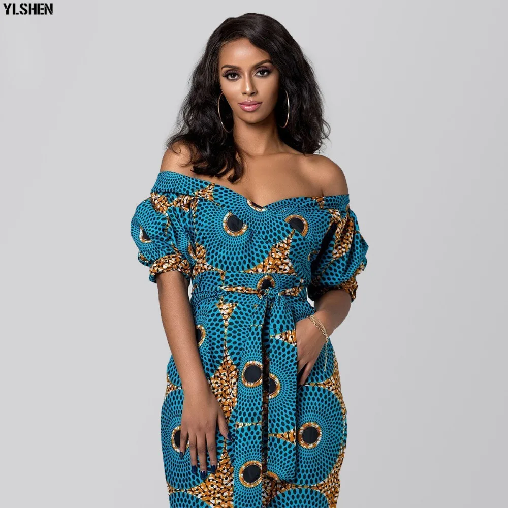 Dashiki African Clothes for Women Traditional Print  Jumpsuit Dresses Basin Riche Clothing Vetement Robe Africaine Femme 2019 40