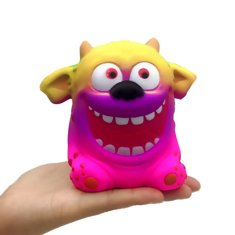 Jumbo Kawaii Красочные монстр мягкие куклы медленно поднимающийся, игрушка для снятия стресса, резиновые игрушки для ребенка, детский подарок на Рождество, 11,5x11x7 см