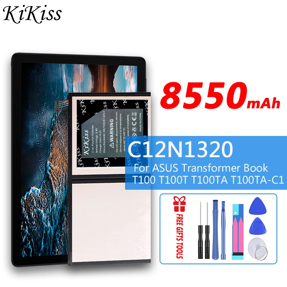 

KiKiss 8550mAh C12N1320 C12N1406 Laptop Battery for ASUS Transformer Book T100 T100T T100TA T100TA-C1 T100TAL-DK T100TAL