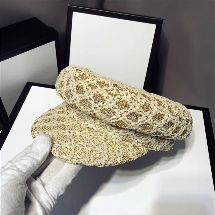 Модная кружевная хлопковая шапка Кепка для женщин, Повседневная Уличная обувь, плоская кепка, элегантная жемчужная яркая Бриллиантовая теплая шапка-берет для женщин