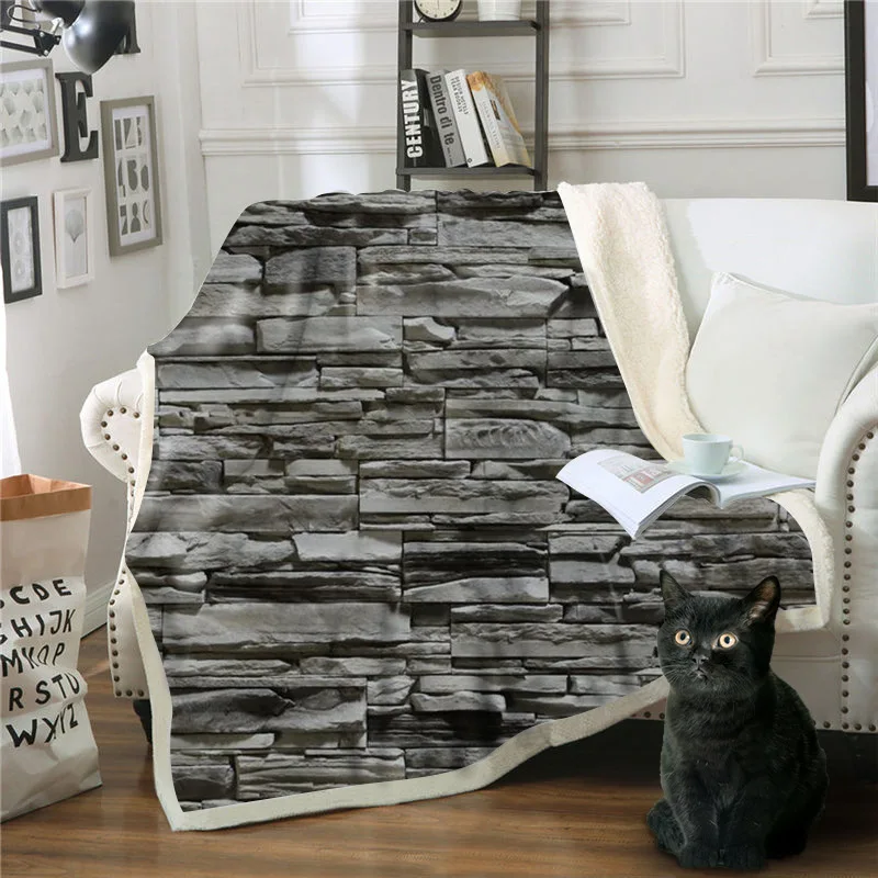 Scenery, art series 3D printing double thick cotton wool blanket, air conditioning blanket, sofa blanket, square towel blanket - Цвет: Color5