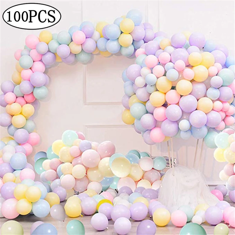 

100pcs 10inch Macaron Color Latex Balloon Wedding Decoration Baby Birthday Party Valentine's Day Unicorn Party Decor Balloon