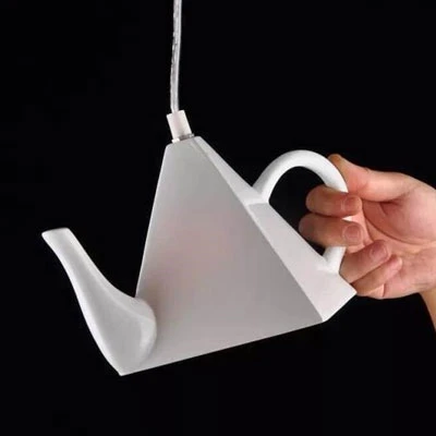 White Teapot Современный подвесной светильник из смолы с чашками, кухонный светодиодный подвесной светильник, для гостиной, кафе, бара, отеля, домашний декор, обеденный светильник, светильники - Цвет корпуса: White Teapot
