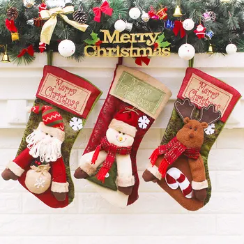 

Christmas Decoration Christmas Socks Ornaments Pendant Small Boots Children New Year Candy Bag Gift Fireplace Tree Jewelry