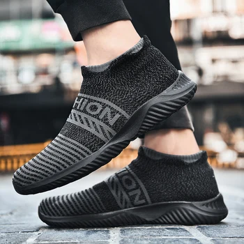 

New Fashion Beathable Mesh Men Casual Shoes Slip on Autumn Sock Shoes Men Sneakers Tenis Masculino Zapatillas Hombre Size 35-45