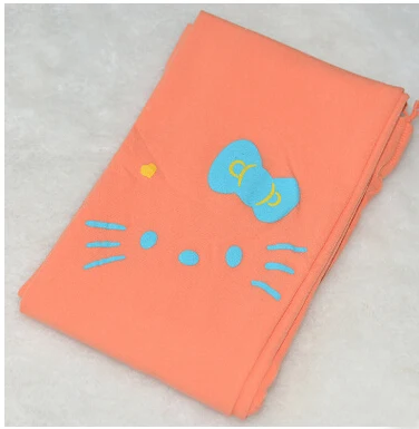 Orange Tights Колготки для девочек; детские колготки с принтом кота; бархатные вечерние колготки принцессы для танцев; чулки для девочек; От 3 до 9 лет колготки; сезон весна-лето - Цвет: Orange Tights