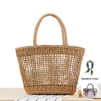 

Summer bag women's portable new hollow woven bag ladies 2020 bag travel bag personality straw bag woman handbag