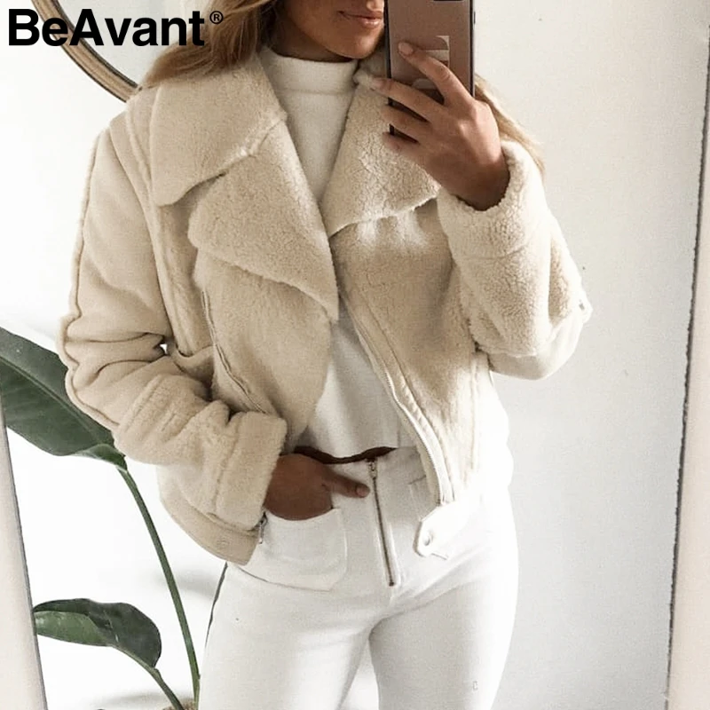 BeAvant повседневное лоскутное пальто из искусственного меха женское шикарное теплое замшевое пальто элегантные зимние куртки с карманами на молнии