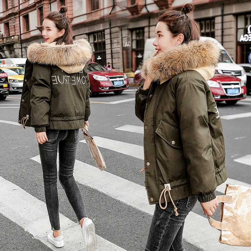 

Cotton-padded Clothes Women's 2019 Winter New Style Korean-style Loose-Fit Slimming Short Warm Cotton Coat Thick Coat-Style Smal