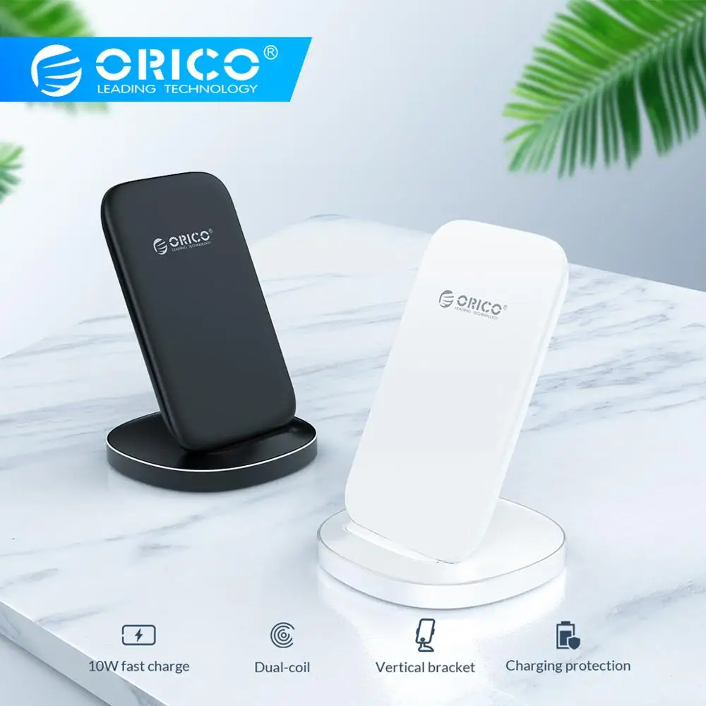 

ORICO Fast Wireless Charging Dock Station Qi Wireless Charger for iPhone X XS 8 Samsung Phone Charger With Receiver for Xiaomi