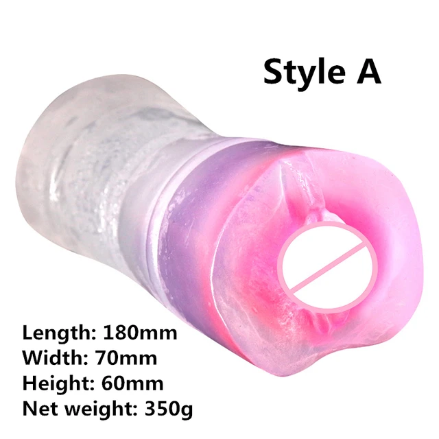 Sex Toys for Men Male Masturbation Transparent 2 Rings Realistic Vagina Real Pussy Oral Sex Male Aircraft Cup Adult Products 3