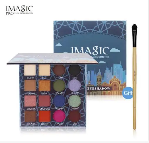 IMAGIC Eyeshdow 2 IMAGIC Eyeshdow 16 цветов Палитра теней для век макияж Палитра матовые мерцающие пигментные тени для век Косметика для профессионального макияжа - Цвет: IMAGIC Eyeshdow 2