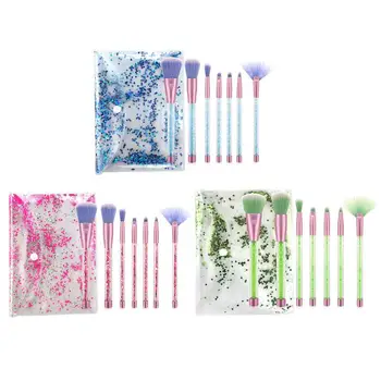 

7pcs Pro Rhinestones Makeup Brushes Kits Environmental Protection and Durability Face Foundation Powder Cosmetic Pens