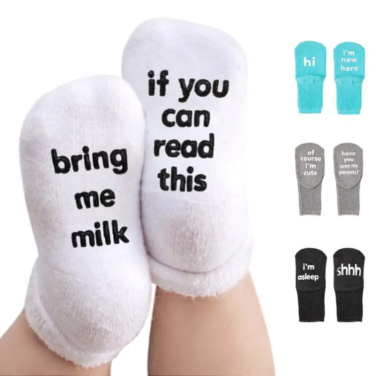 

4 pair High Quality Socks Cartoon Letters Cotton Newborn Socks Kids Boy New Born Baby Girl Socks Meia Infantil Socks